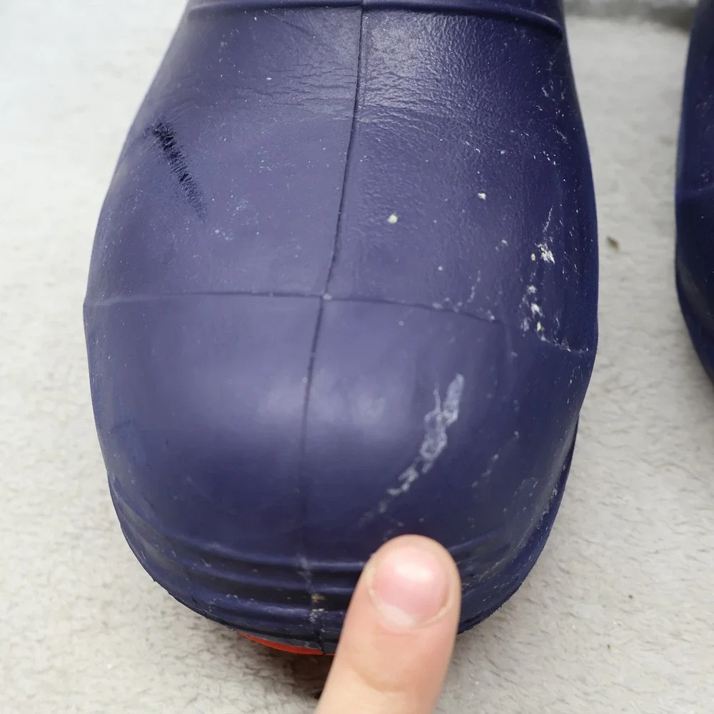 Tingley Flite Men 9 Rain Boots Blue Waterproof Slip Resistant Utility Safety Toe